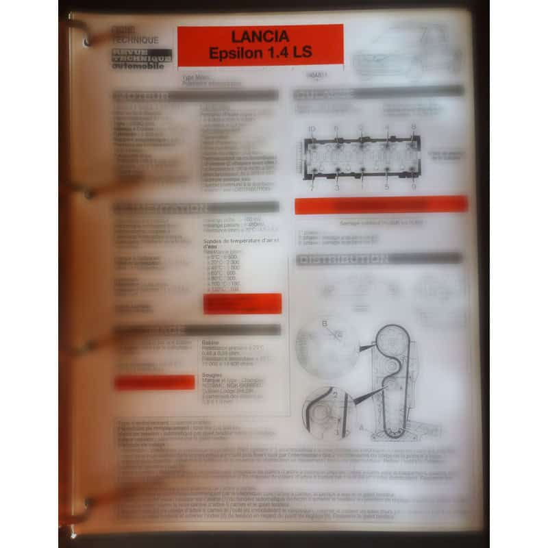 copy of Thema 2000 ie Fiche Technique Lancia