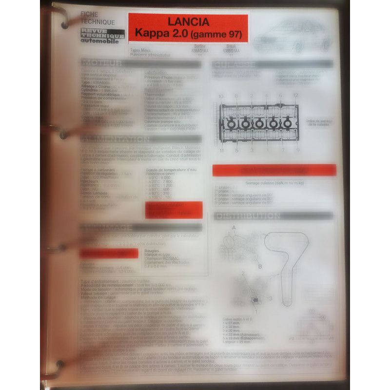 copy of Thema 2000 ie Fiche Technique Lancia