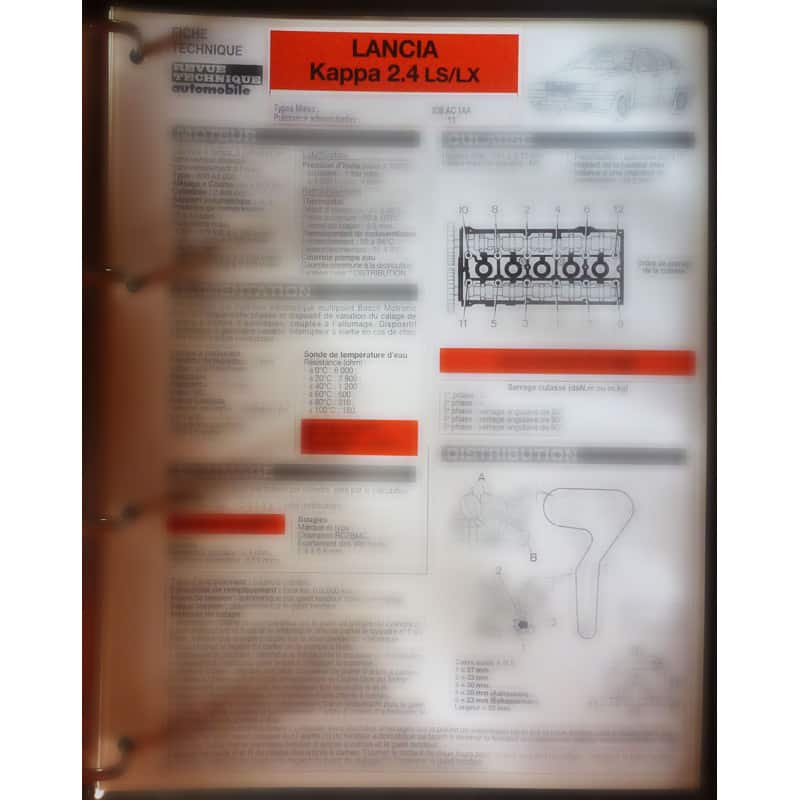copy of Thema 2000 ie Fiche Technique Lancia
