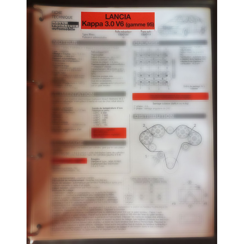 copy of Thema 2000 ie Fiche Technique Lancia