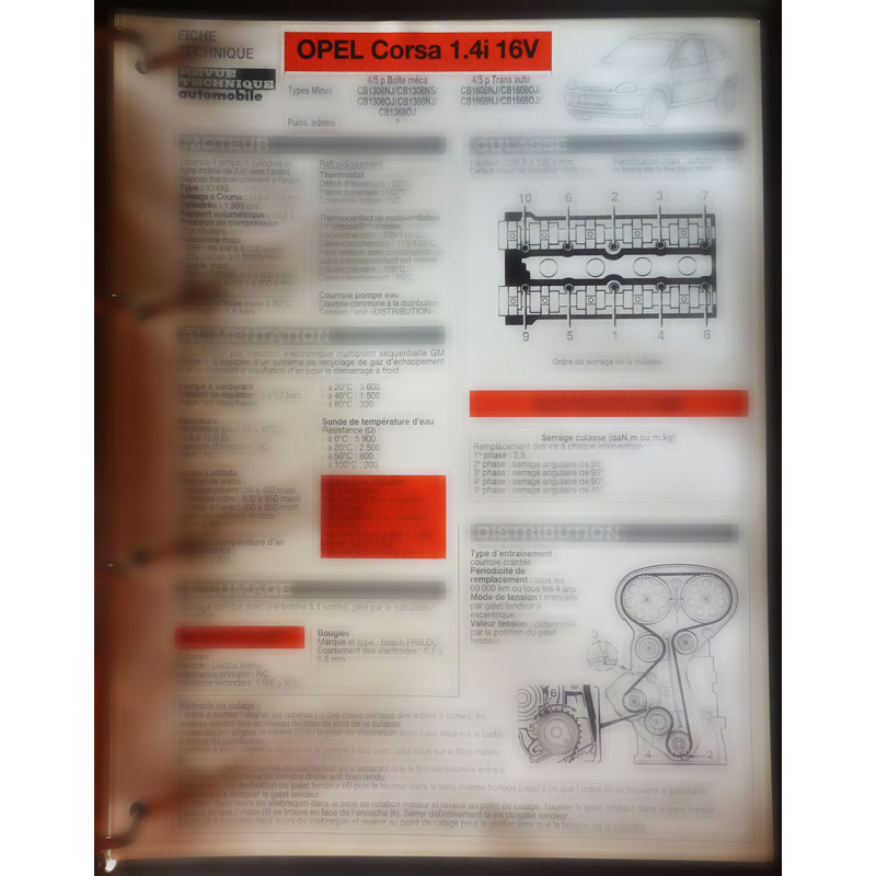 copy of Corsa 1.0l Fiche Technique Opel