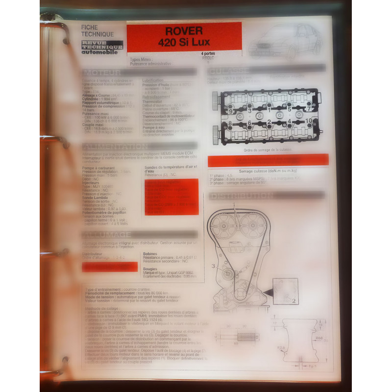 copy of 114 SL - Fiche Technique Rover
