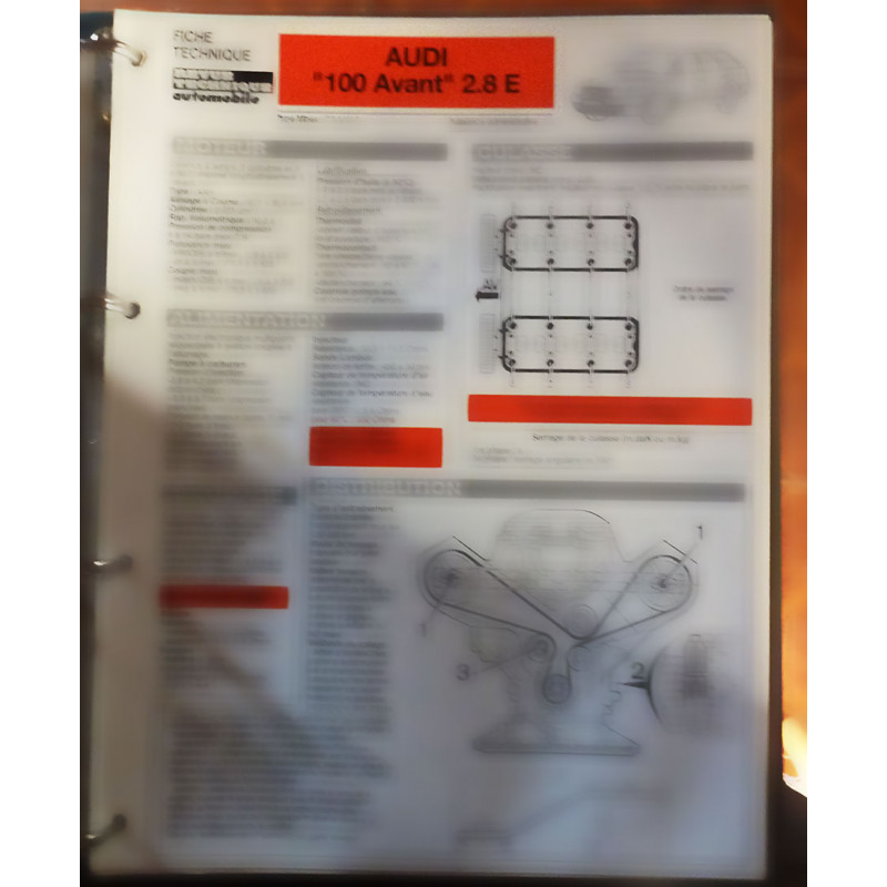 copy of 100 CC jusq 84 Fiche Technique Audi