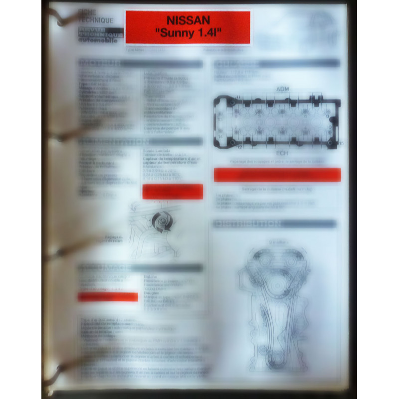 copy of Primera 1.6 -  fiche technique Nissan