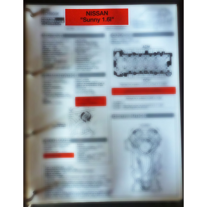 copy of Primera 1.6 -  fiche technique Nissan