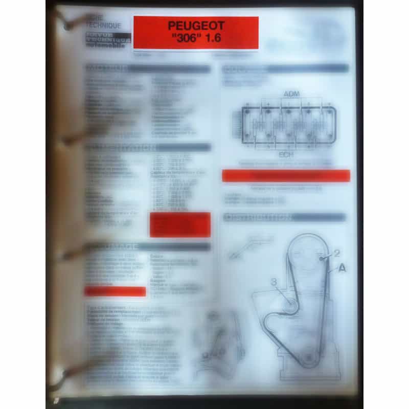 copy of 309 GR Fiche Technique Peugeot
