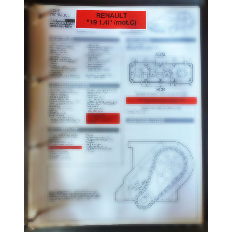 RENAULT R19 1.4i Moteur C

Type: B53 204

Ref : FTRTA-REN-R19-14i-C