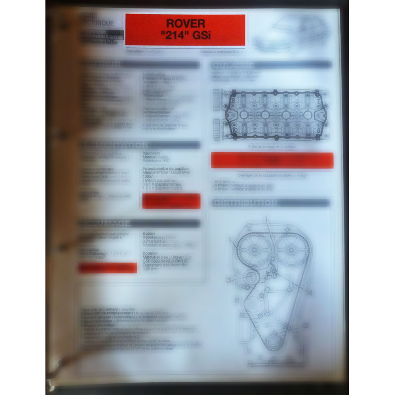 copy of 214 SI - Fiche Technique Rover