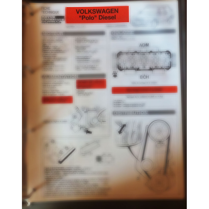 copy of POLO 1050 Fiche Technique Volkswagen