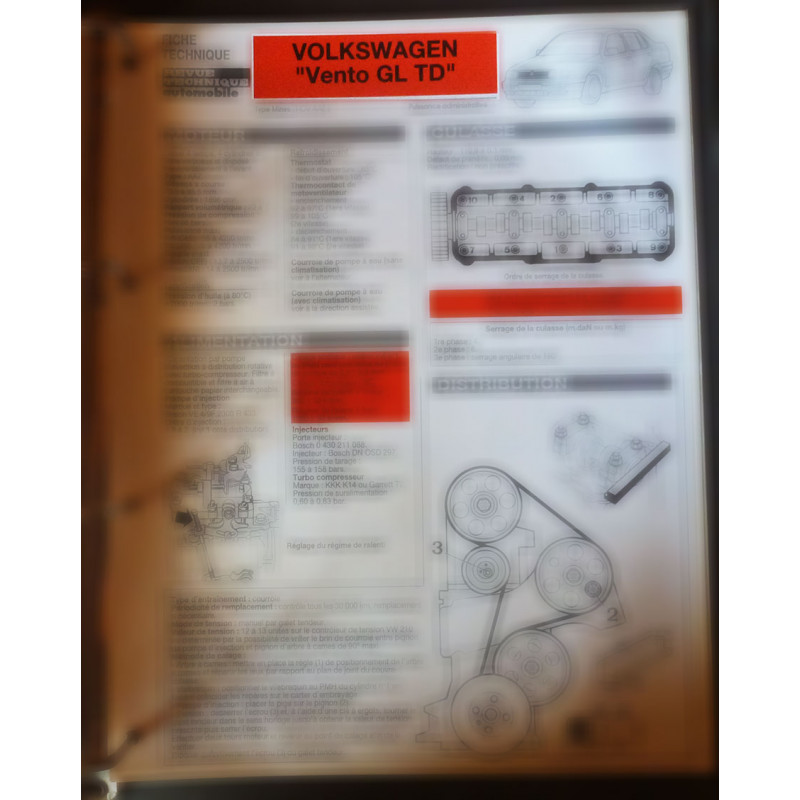 copy of VENTO GL TD - Fiche Technique VW