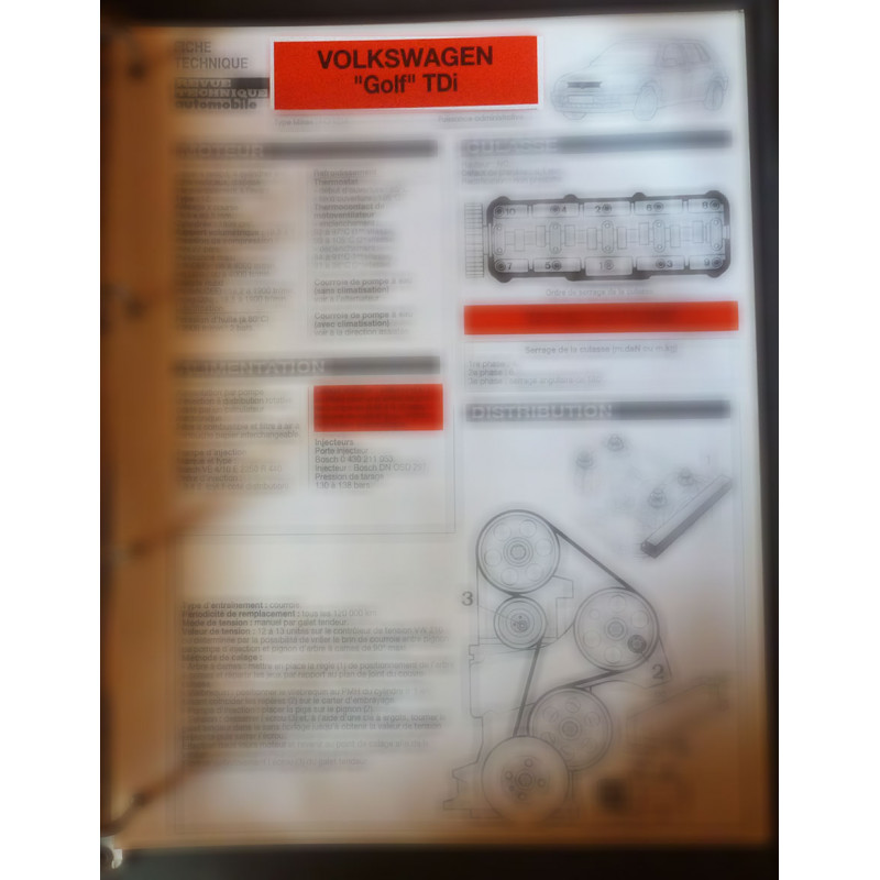 copy of Golf GTI 16S  Fiche Technique Volkswagen