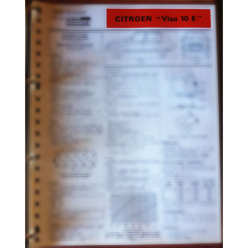 copy of Visa 652cc 83 Fiche Technique Citroen