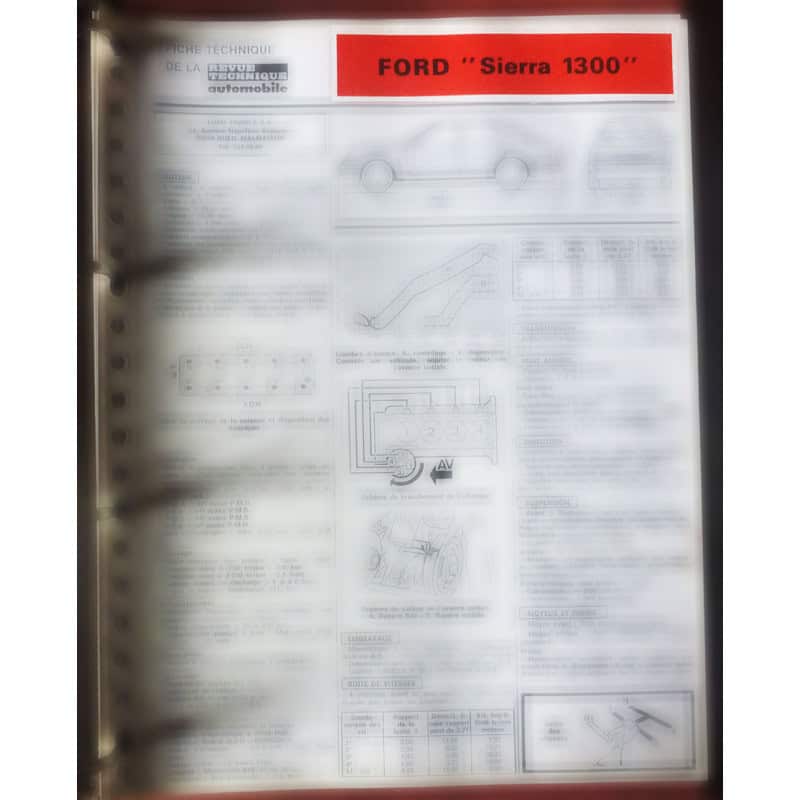 Sierra 1300 Fiche Technique Ford