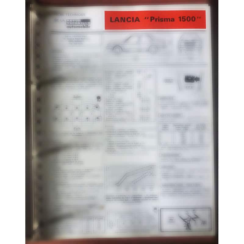 copy of Prisma 1500 Fiche Technique Lancia