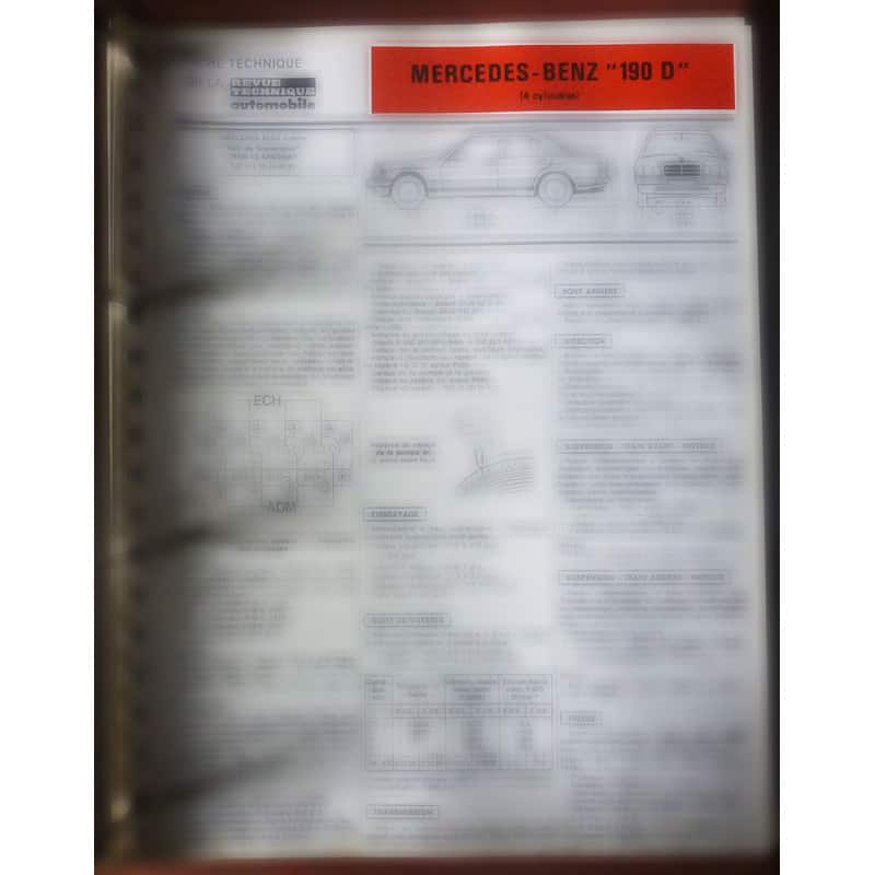copy of 190 Fiche Technique Mercedes