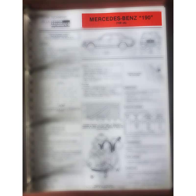 copy of 190 Fiche Technique Mercedes