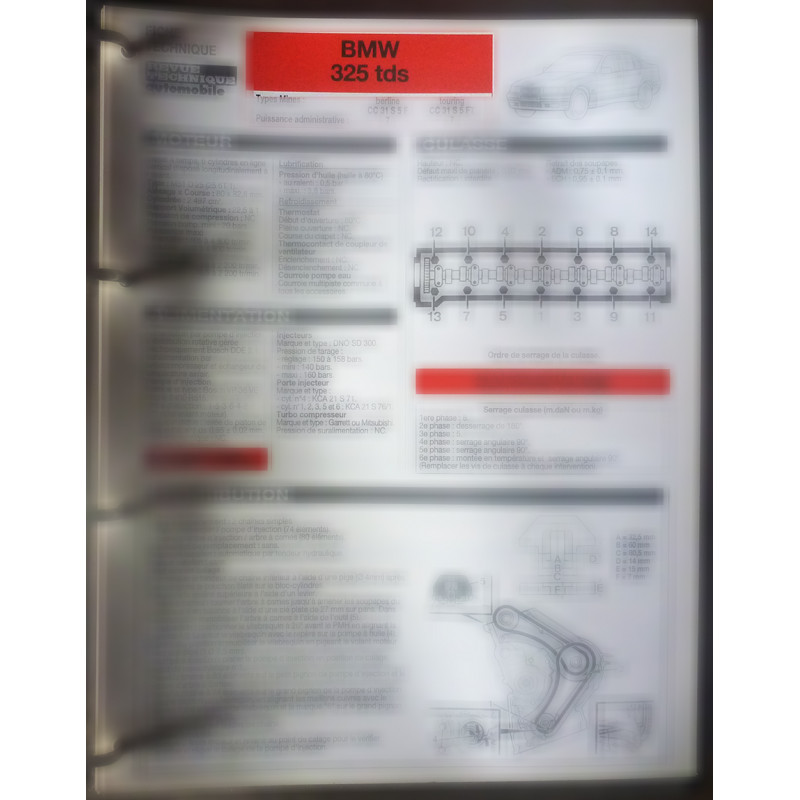 copy of 320i  dep. 91 '  Fiche Technique Bmw