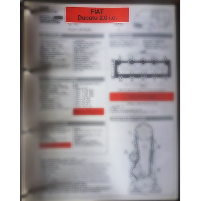copy of Croma CHT 2.0l ie Fiche Technique Fiat