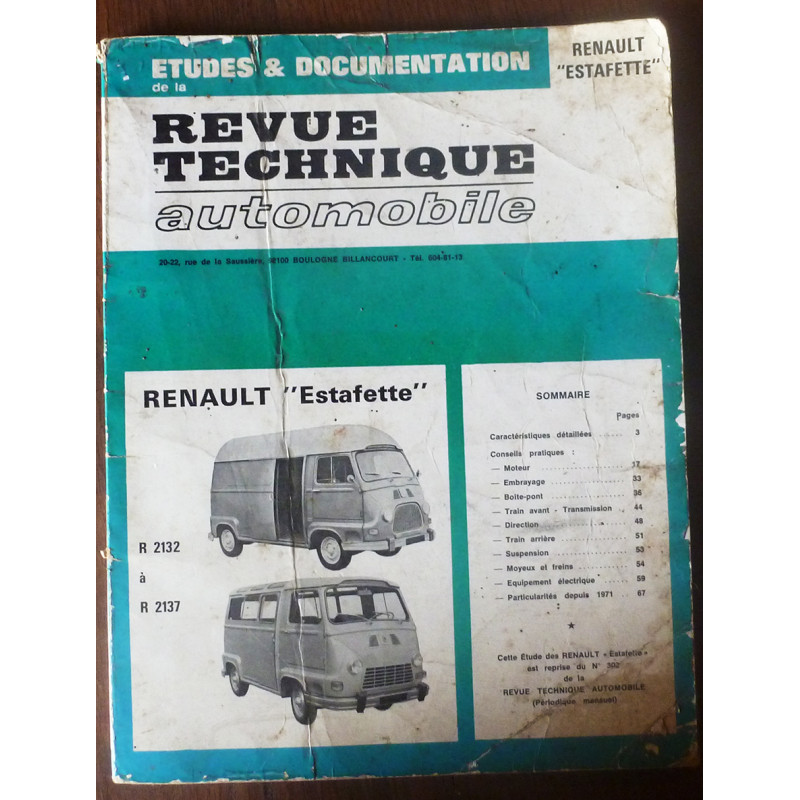 copy of Estafette Revue Technique Renault