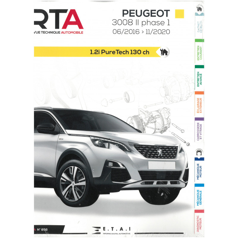 PEUGEOT 3008 II Phase 1 de 06/2016 à 11/2020

1.2i Puretech 130cv

RTA0856
