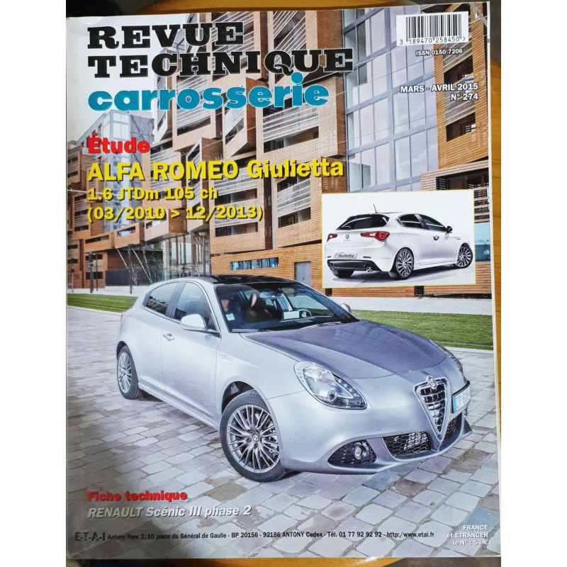 ALFA-ROMEO Giulietta de 03/2010 à 12/2013

1.6 JTDm 105cv

Revue Technique Carrosserie

RTC0274C - Mars/Avril 2015
