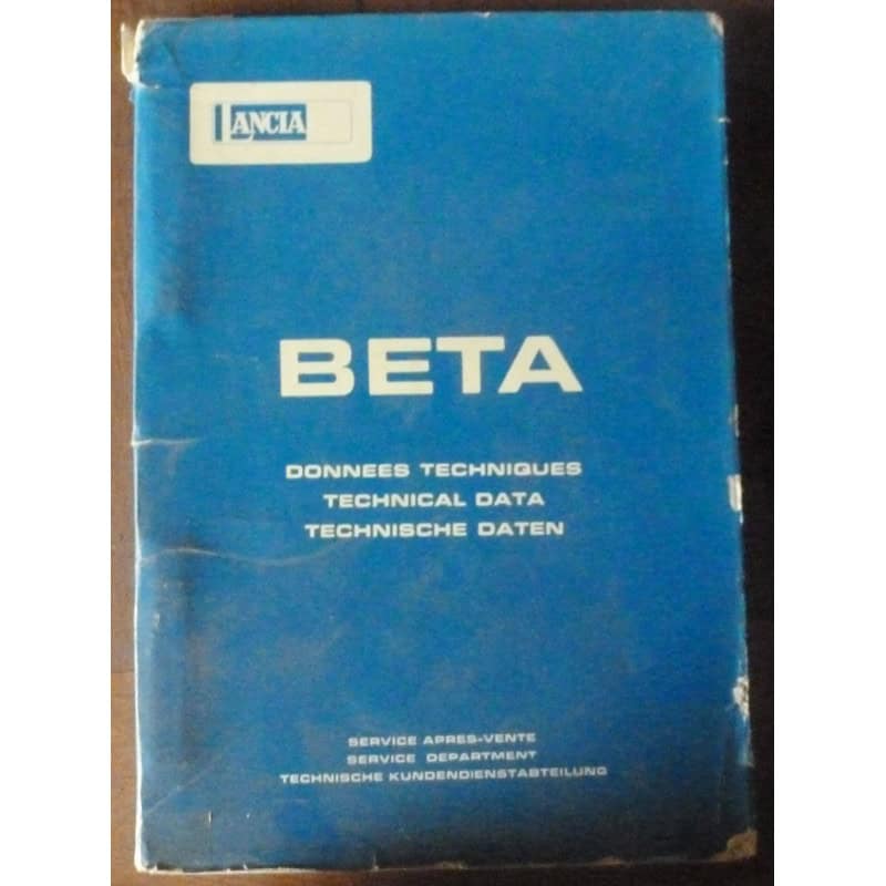 LANCIA Beta

ME-LAN-BETA - Manuel Données techniques