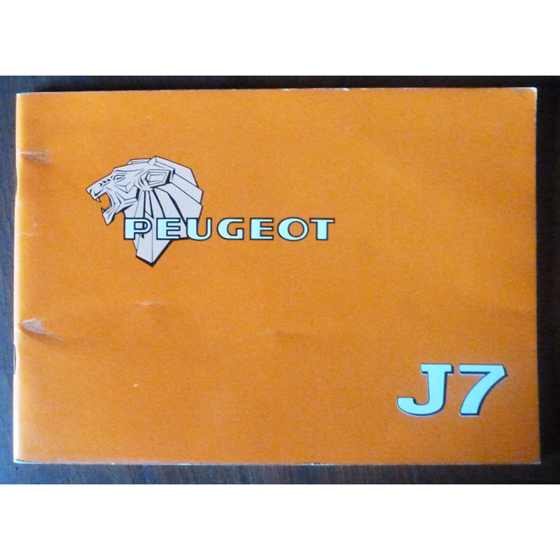 PEUGEOT J7

ME-PEU-J7 - Manuel utilisateur et entretien