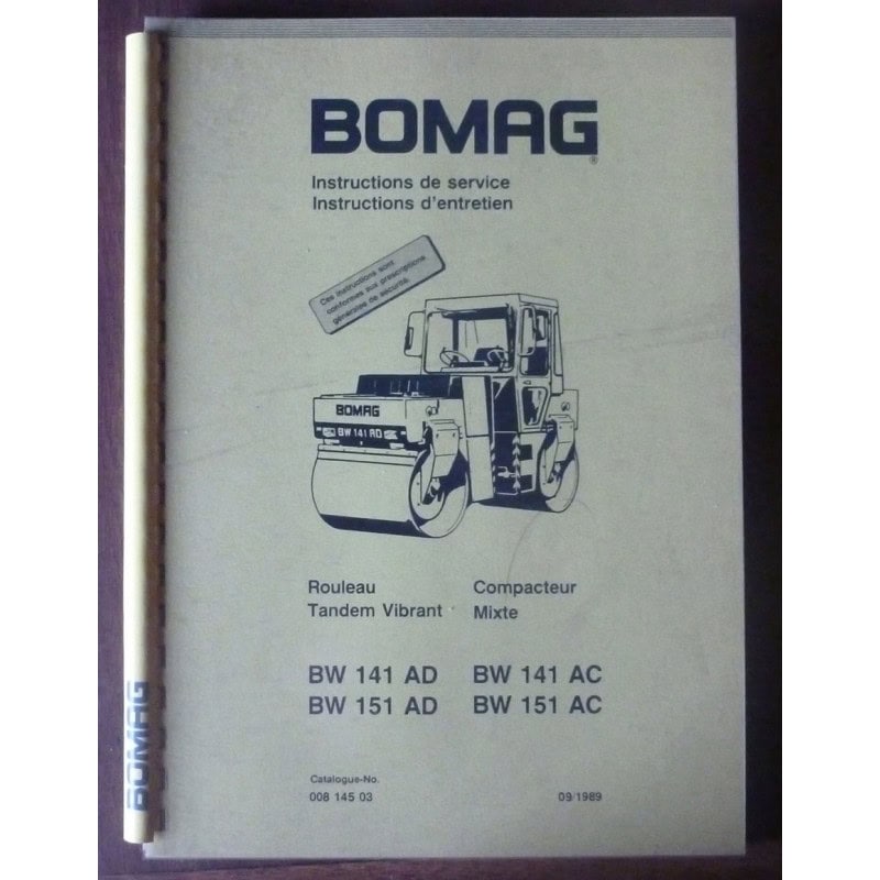 BOMAG BW141-BW151 AD/AC 1989

ME-BOM-BW141-89 - Manuel d'entretien