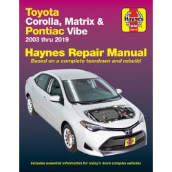 Toyota Corolla, Matrix & Pontiac Vibe 2003 - 2019

RTH92037 - Revue Technique Haynes Chilton Anglais
