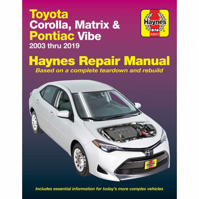 Toyota Corolla, Matrix & Pontiac Vibe 2003 - 2019

RTH92037 - Revue Technique Haynes Chilton Anglais