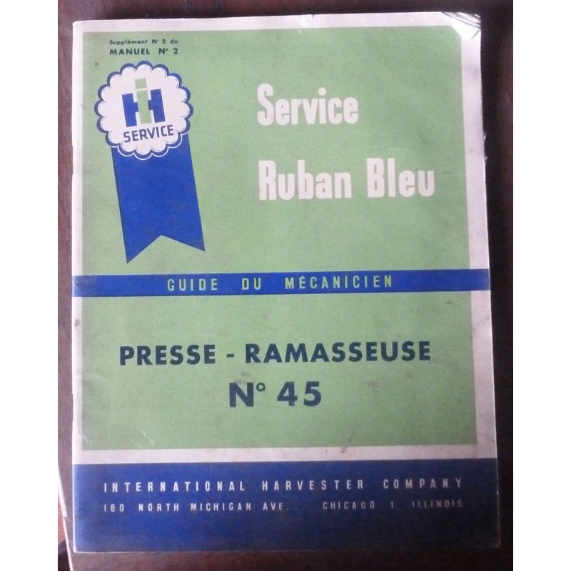 INTERNATIONAL HARVESTER 45

Presse ramasseuse

ME-IH-45 - Manuel Entretien