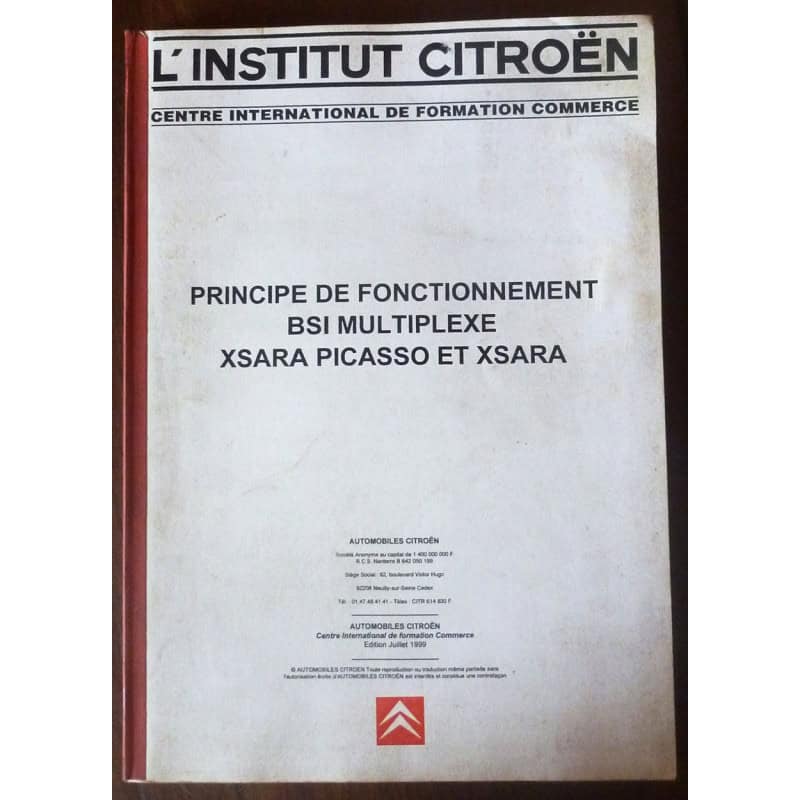 CITROEN XSARA PICASSO et XSARA

Principe de fonctionnement du BSI Multiplexe

MA-CIT-BSI - Manuel  CITROEN