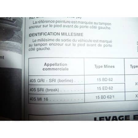 405 -95 Revue Technique Peugeot