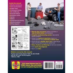 Land Cruiser FJ60-62 80-96 Revue Technique Haynes TOYOTA Anglais