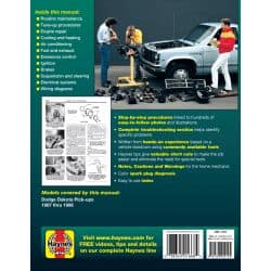 Dakota Pick-up 87-96 Revue technique Haynes DODGE Anglais