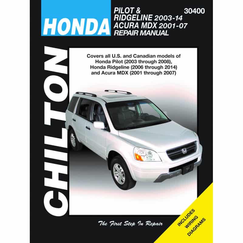 copy of Pilot 03-08 Ridgeline MDX Revue Technique Chilton HONDA Anglais