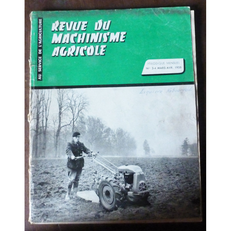MASSEY - FERGUSON TE

RTMA0003 - Mars/Avril 1958 - Revue Technique Machinisme et Tracteur Agricole