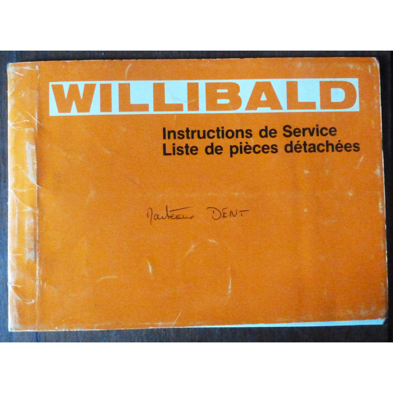 WILLIBALD ROM

Manuel de service et Catalogue de pièces

MS-WBALD-MART-DENT