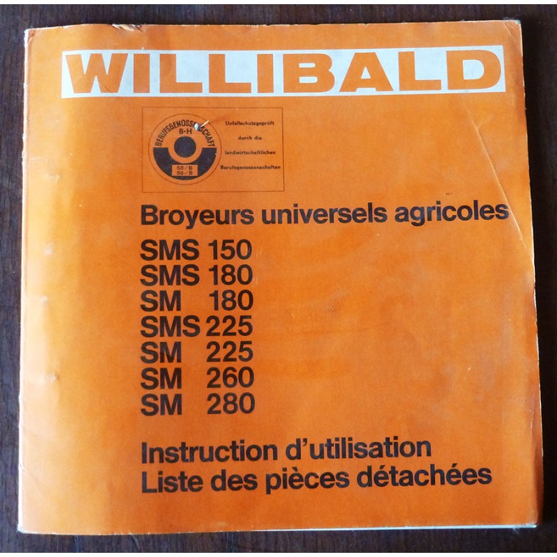 WILLIBALD SMS150 - SMS180 - SM180 -SMS225 - SM225 - SM260 - SM280

Broyeurs agricoles

MS-WBALD-SMS150