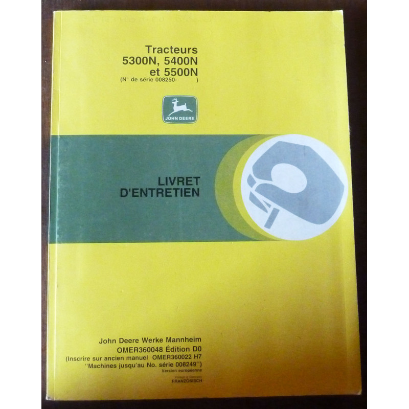 JOHN DEERE 5300N - 5400N - 5500N

Ref : ME-JD-OMER360048