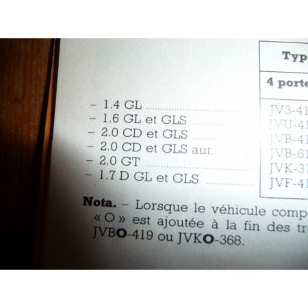 Vectra -92 Revue Technique Opel