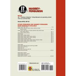 Mdls MF25 MF130 Revue technique Clymer MF Anglais