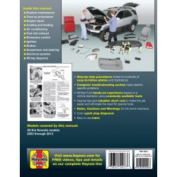 Sorento 03-13 Revue technique Haynes KIA Anglais