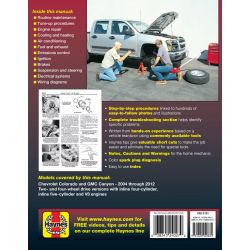 Colorado Canyon 04-12 Revue technique Haynes CHEVROLET Anglais