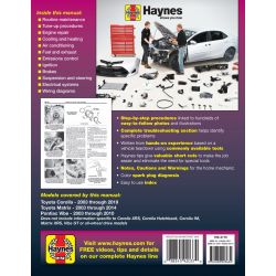 Corolla - Matrix - Vibe 03-19 - Revue Technique Haynes Chilton TOYOTA PONTIAC Anglais