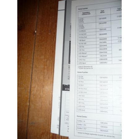 Corsa Combo Tigra 93-00 Revue Technique Opel