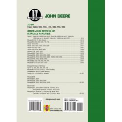 SRS 4055 4255 4455 4555+ Revue technique Clymer DEERE Anglais