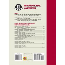 COMPL IH21 IH45 IH23 Revue technique Clymer HARVESTER Anglais