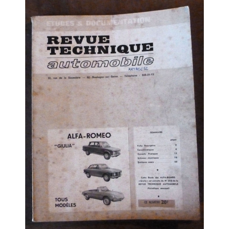 copy of AlfaSud Revue Technique Alfa Romeo