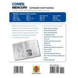 3.5-40 HP 72-89 Revue technique Haynes Clymer MERCURY Anglais